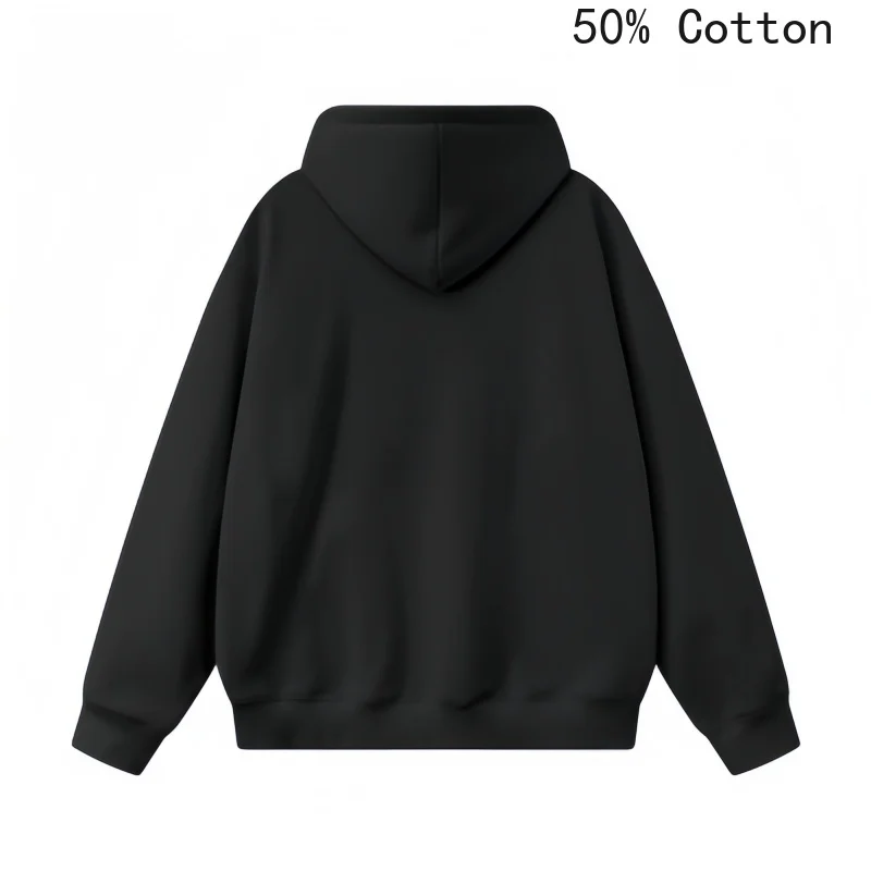 عصير WRLD هوديس الرجال 50% القطن بلوزات لمحبي عادية كم طويل طباعة الهيب هوب هوديي غير رسمي خمر Y2k الملابس #3