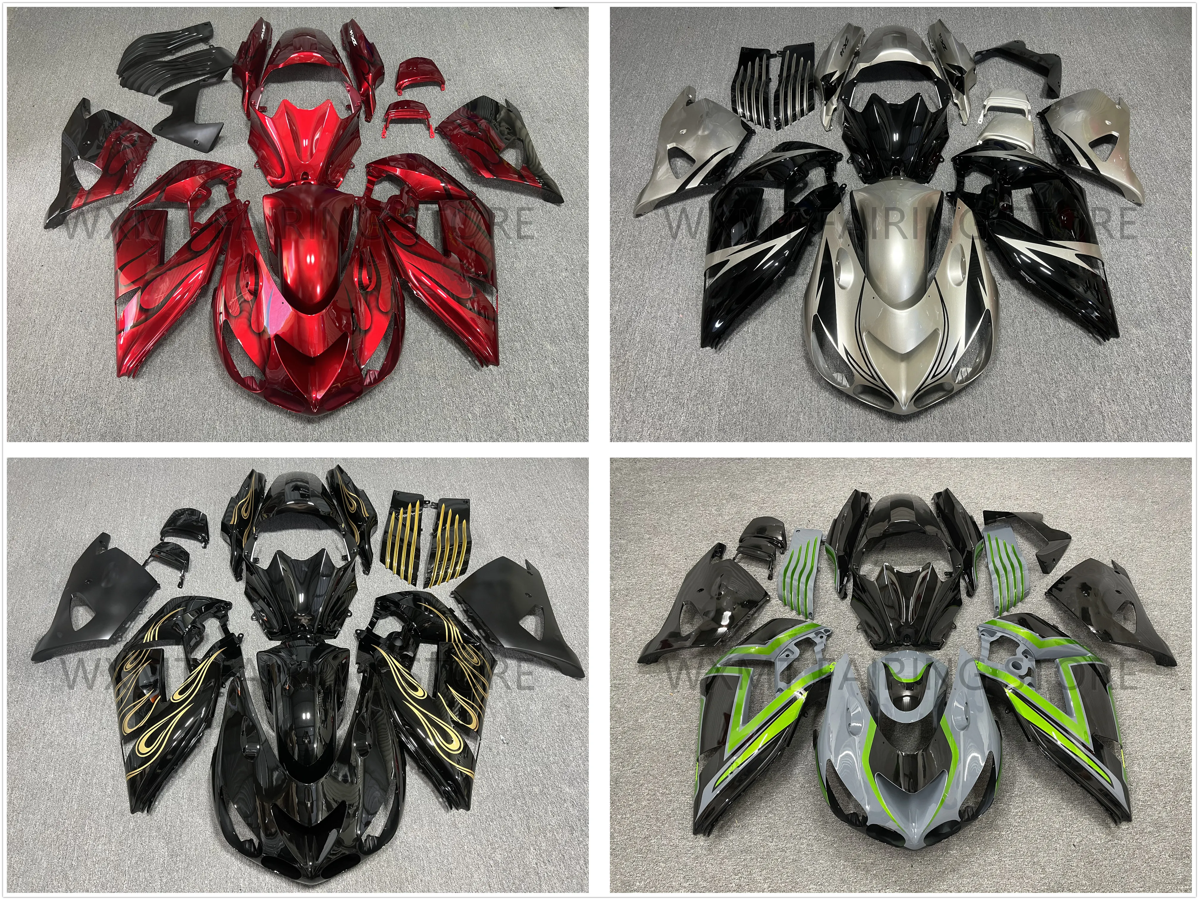 NEW ABS Motorcycle Fairings Kit for Ninja ZX-14R 2006 2007 2008 2009 2010 2011 ZX14R 14r 06 07 08 09 10 11 bodywork fairing set