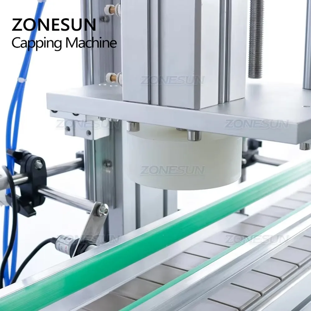 ZONESUN ZS-XG16DV Automatic Bottle Capping Machine Cosmetic Cork Dropper Wine Bottle Linear Screw Crimping Pressing