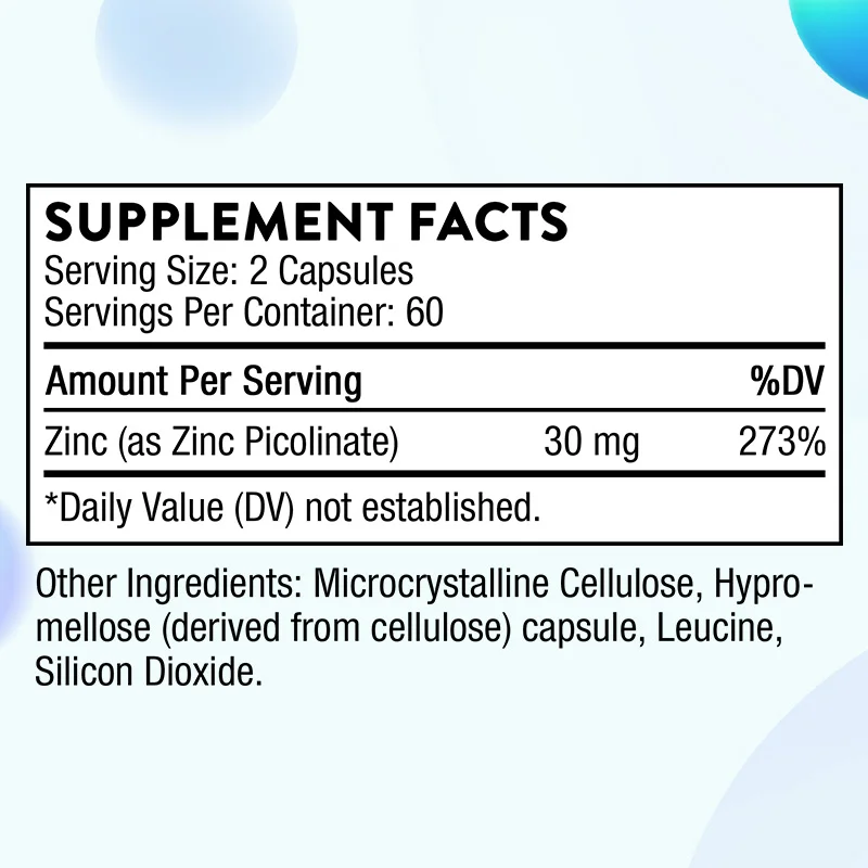 

Zinc Capsules - Supports Bone,Muscle and Nervous System Health,Promotes Cell Growth,Enhances Immunity,Helps Skin,Nails,Hair