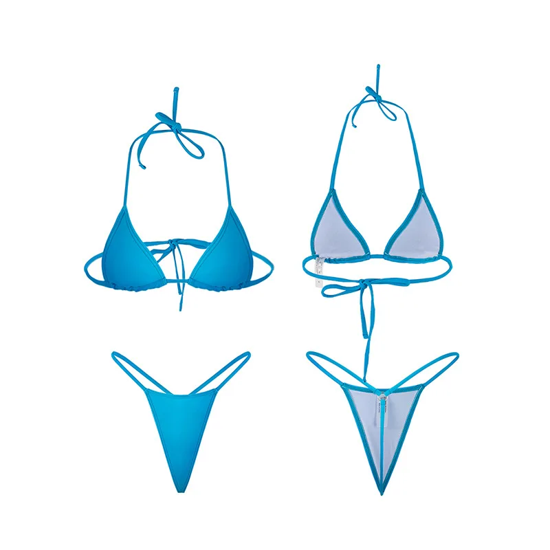 Women's Swimsuit Hot Sale Solid Color Three-Piece Tie Sexy Bikini Two-Piece Swimsuit