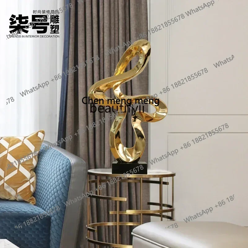D178  NEW Sculpture Artwork Electroplating Resin Creative Abstract Ornament Living Room Hotel, Desktop Home Craft Ornament