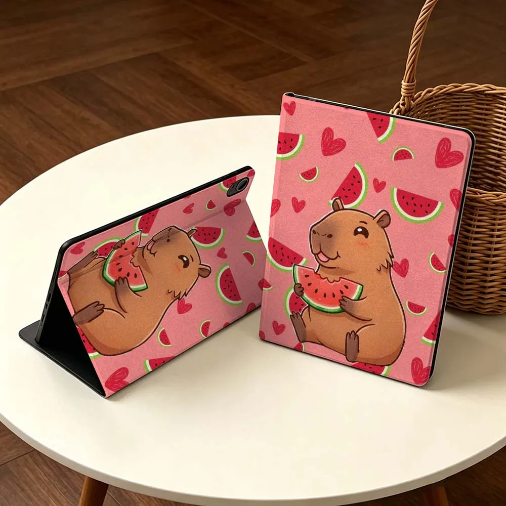Cute Creative Capybara Art For Huawei MediaPad T5 T10s M6 M5Lite SE Honor Tab 5 6 7 V7 V8 X8a X9a Pro Soft Tablet Case Gift