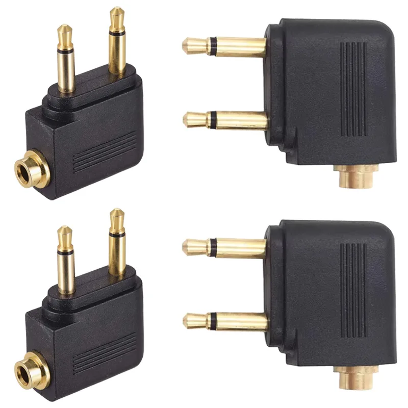 

8Pcs 3.5mm Mono Dual Male Plug to Stereo Jack 3 Way Tee Type Audio Converter for Headphone Airline Airplane Travel Headset