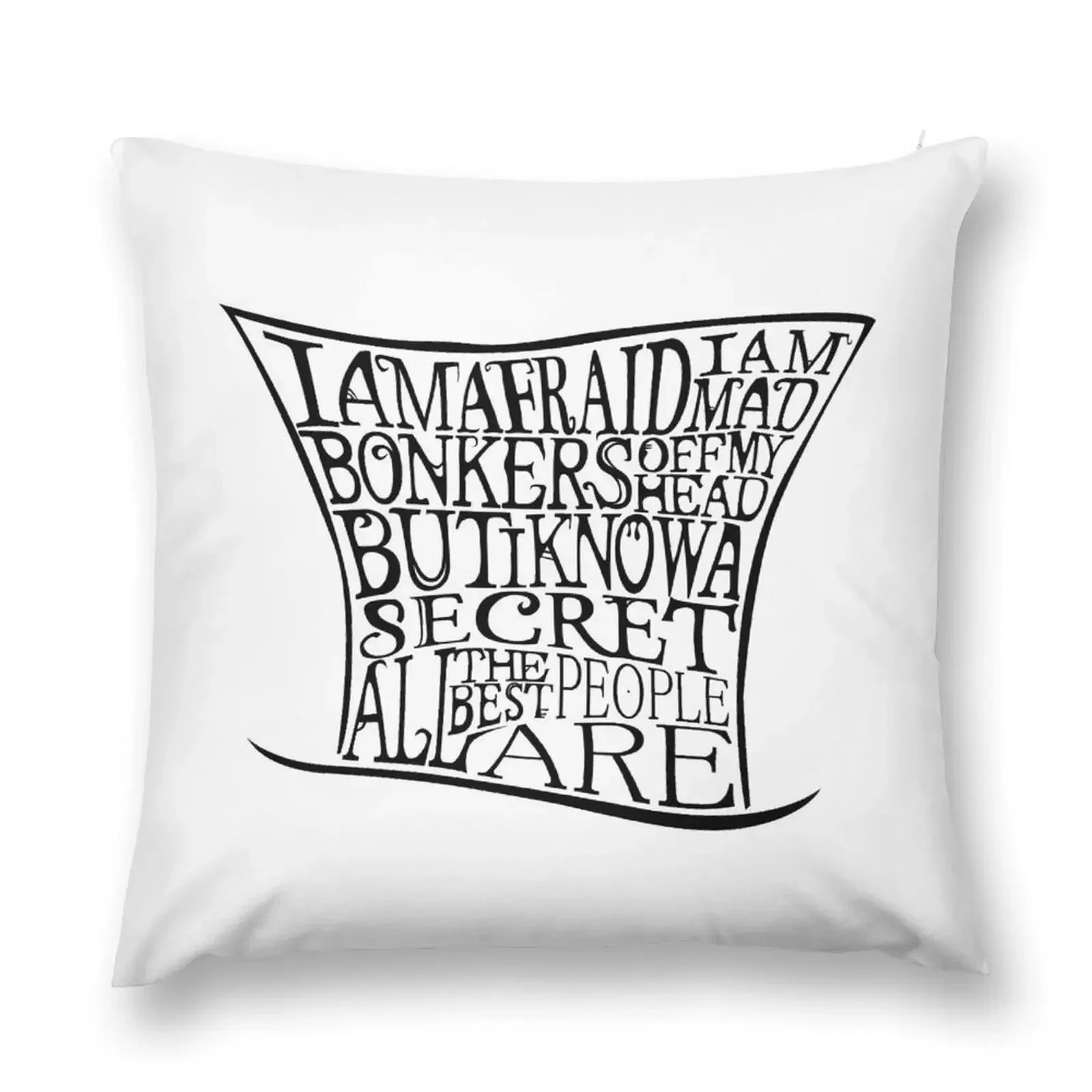 Mad as a Hatter Throw Pillow pillow pillowcase Pillowcases For Pillows pillow