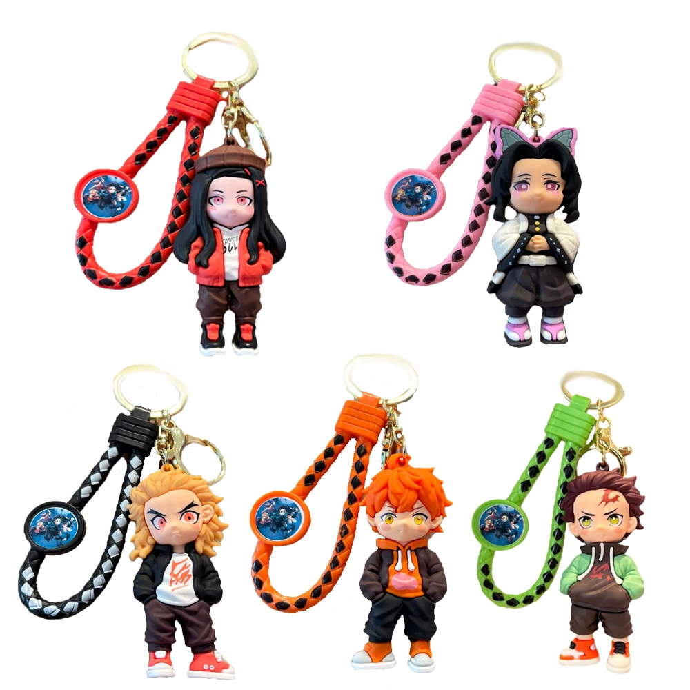 

Demon Slayer Cartoon Creative Keychains Kamado Tanjirou Tomioka Giyuu Cute Car Bag Keychain Accessories Pendant Festival Gifts
