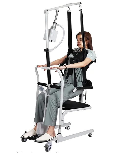 AIROW Elderly Handicap Electric Transfer Toilet Patient Wheelchair Commode Chair