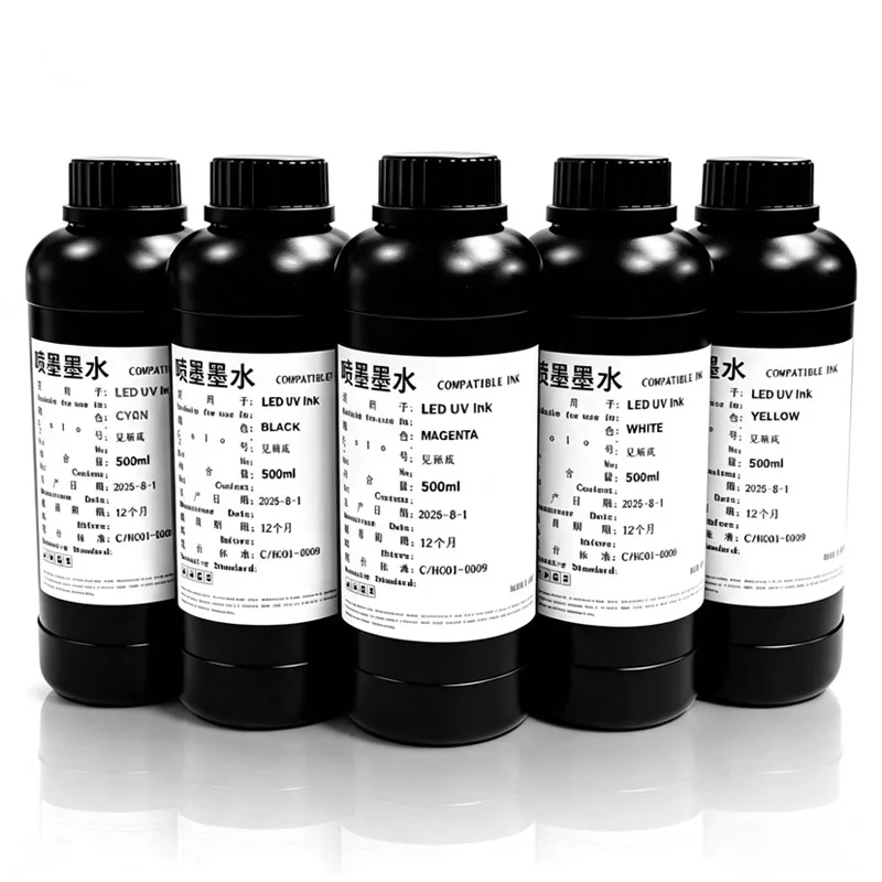 500ML LED UV Ink GH2220 LED UV Ink Compatible For Ricoh KGT-1016 GH2220 Printhead SGH 7590 6090 1115 SGH1513 Hard or Soft UV Ink