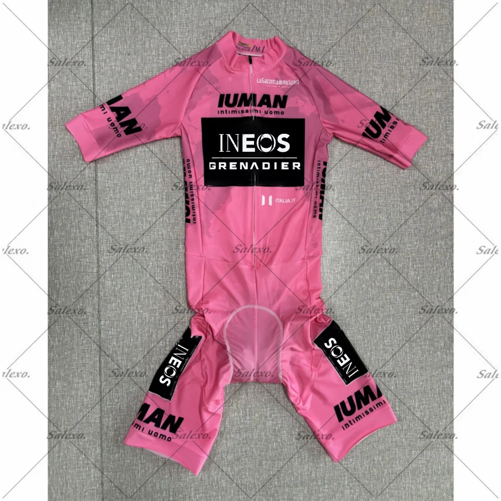 

LASER CUT Triathlon Skinsuit 2025 TEAM PINK SHORT Bodysuit Cycling Jersey Bicycle Clothing Maillot Ropa Ciclismo