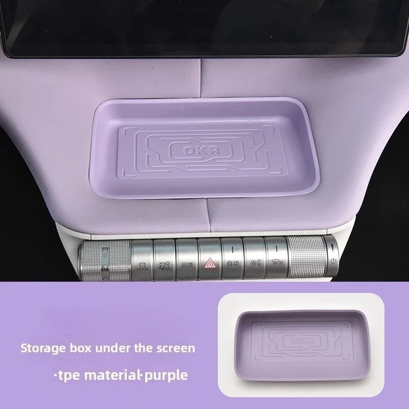 

For BYD Dolphin 2021-2025 Car Central Control Under-screen Storage Box TPE Pad Anti-Slip Car Interior Storage Stowing Tidying
