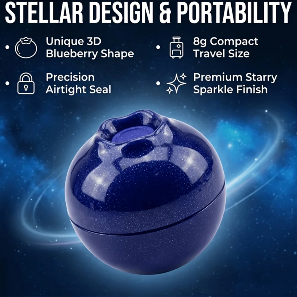 1-Pack/3-Pack Blueberry-Shaped Skincare Products, Cosmetic Dispensing Jars, Suitable for Dispensing Face Cream, Applying Face Masks, Body Lotion, Eye Cream, Sunscreen, Etc., Multi-Functional, Reusable, Portable Skincare Dispensing Bottles, Cute Design, Suitable for Gift-Giving