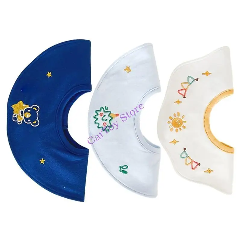 

634F 3pcs Waterproof Infant Drooling Cloths Stylish Baby Burp Towel Set Comfortable