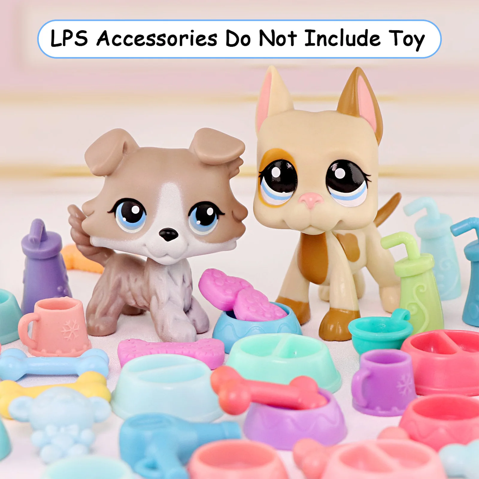 

Minilpsshop Pet Shop Rare Randomly 10pcs Solid Color Accessories Suitable For Animal Ornaments for lps ﻿
