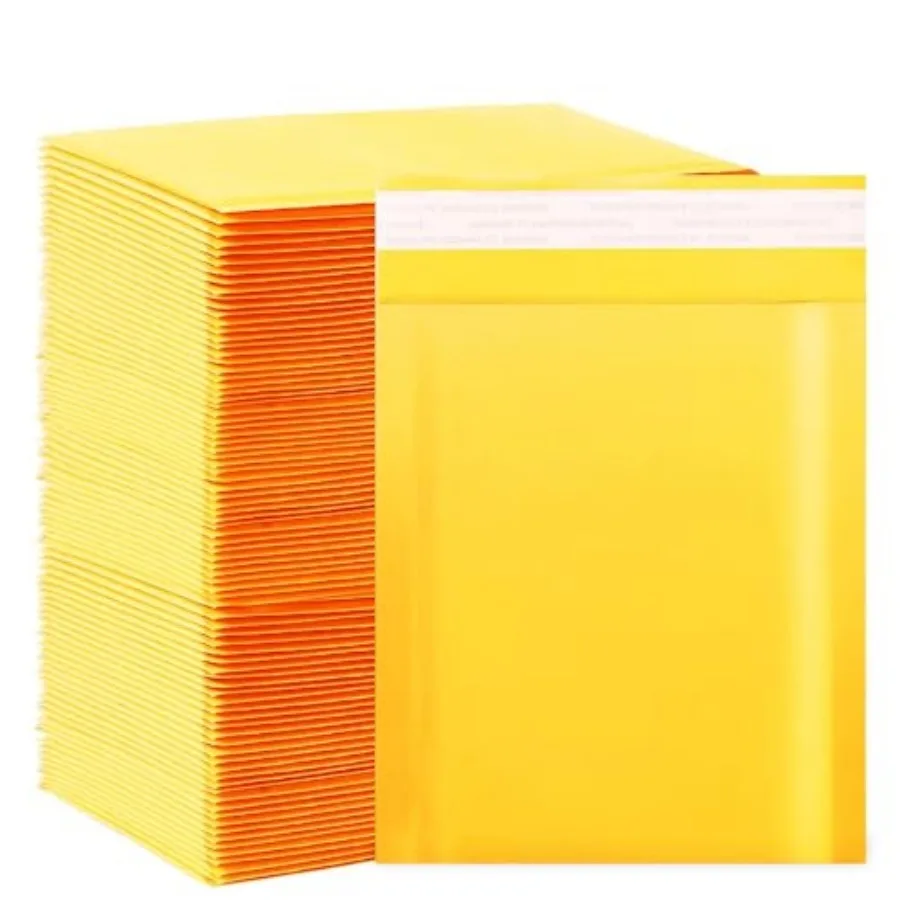 

Kraft bubble mailers 6x9 Inch 200 Pack, Self-Sealing Paper Envelopes for Packaging, Strong Adhesion Envelope Mailers, Small Wat