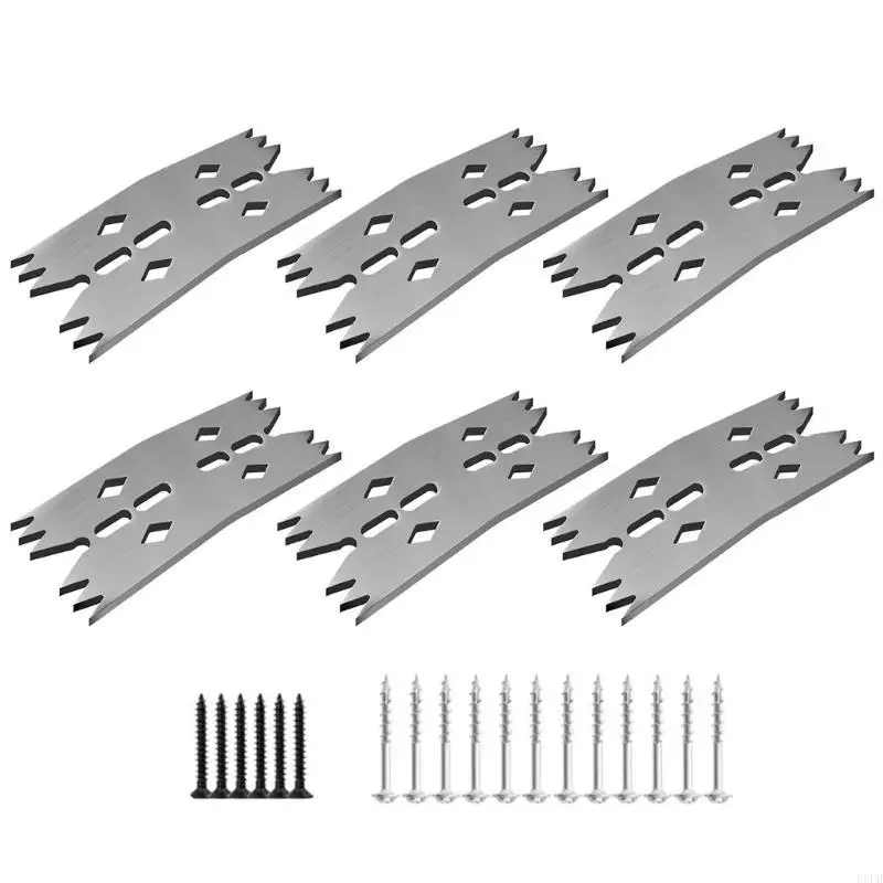 

E1PD 6pcs Woodworking Tools Slab Clamping Dogs for Carpenters and Craft Project Flattening Slabs Benches Dog Hold Down Clamps