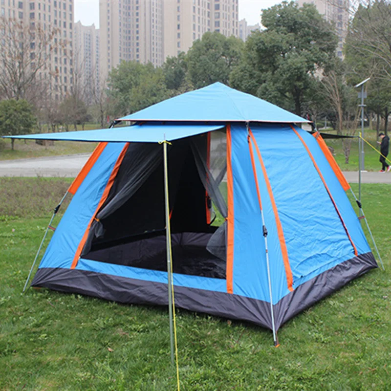 Imagem -02 - Tenda de Acampamento Totalmente Automática para 34 Pessoas Camada Dupla à Prova Dágua Caminhadas Fácil Configuração Fora de Casa Gazebo Tenda Grande