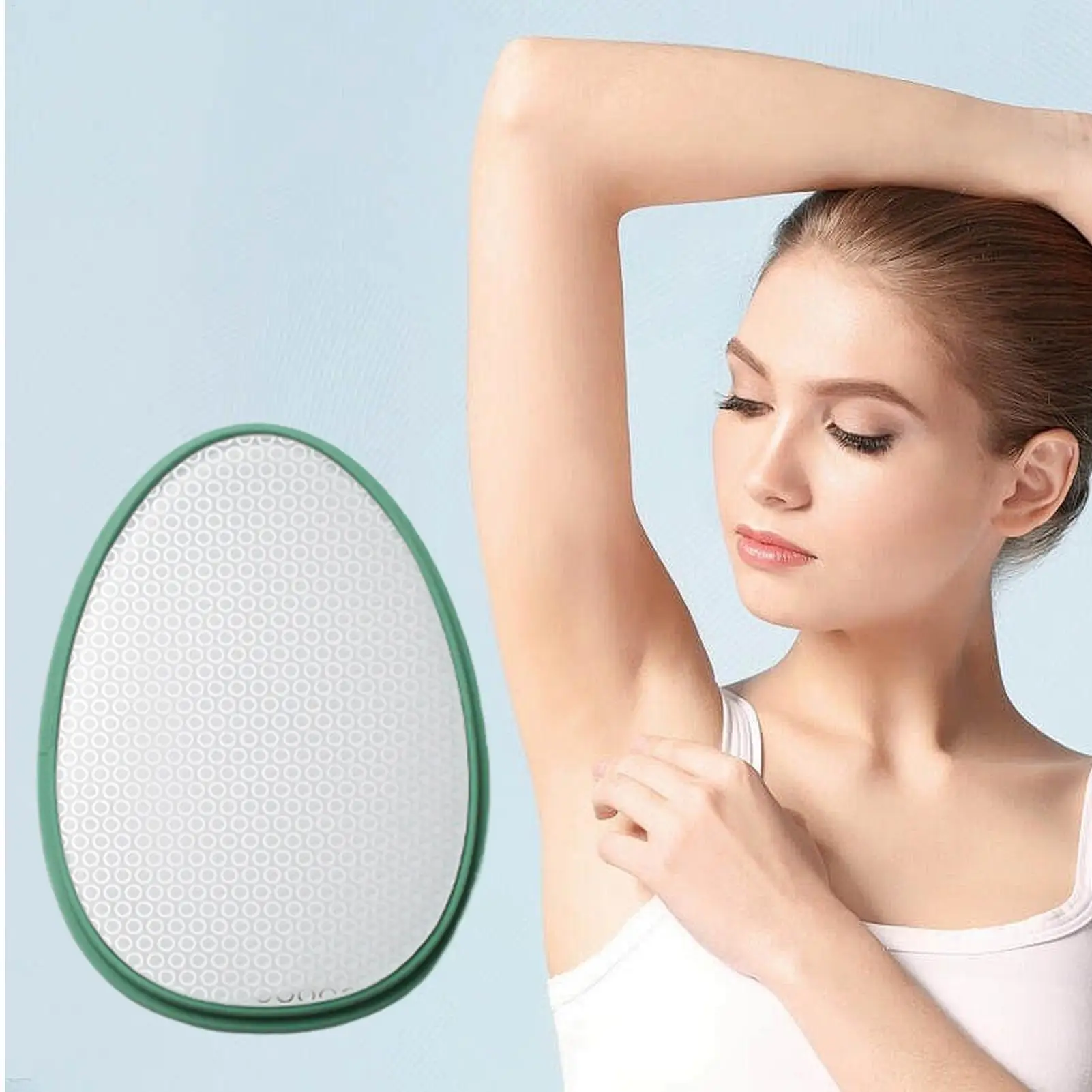 نانو الزجاج مزيل الشعر الكريستال مزيل الشعر كريستال إزالة الشعر ممحاة فرك Netscroll غير مؤلم لنزع الشعر أداة إزالة الشعر #5