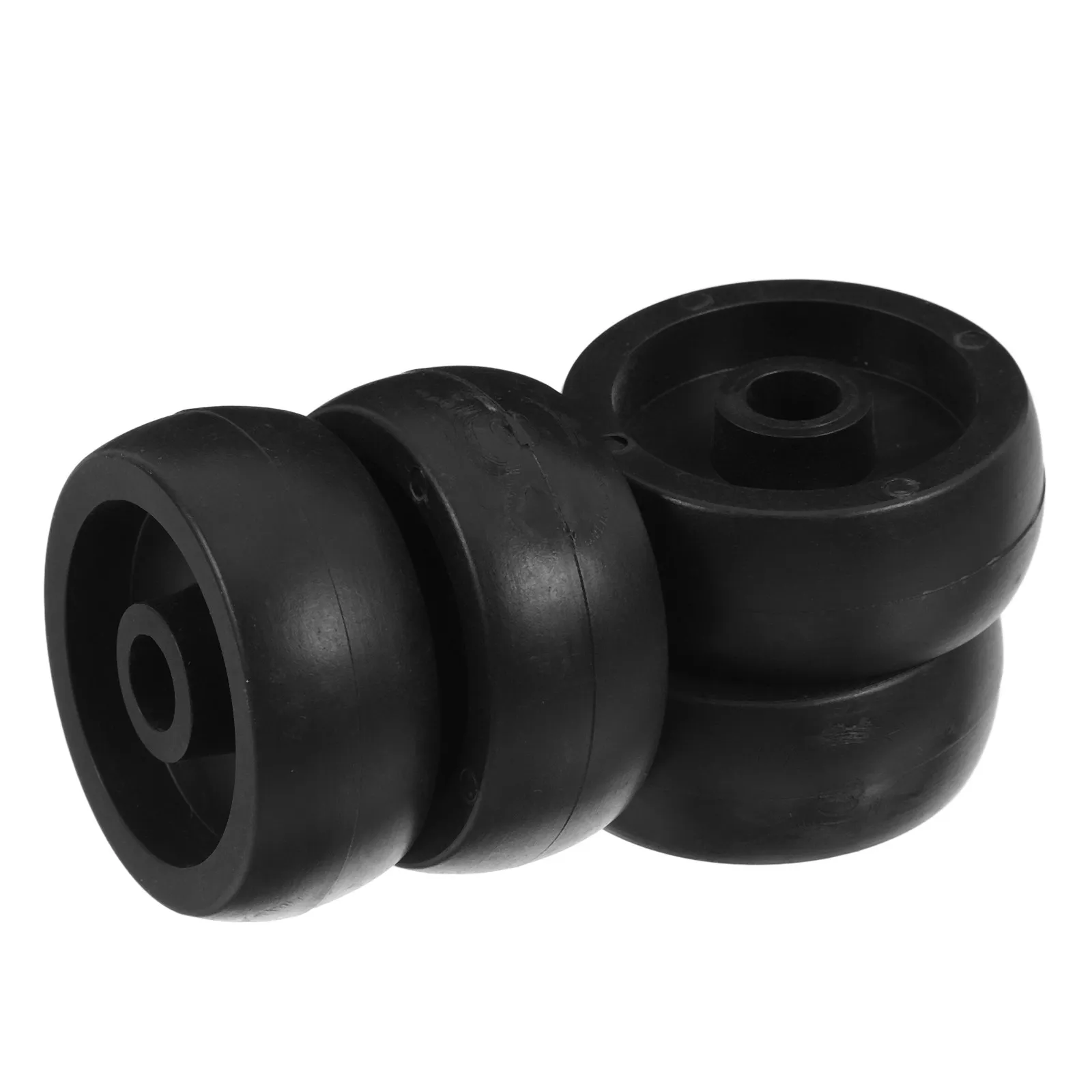 4Pcs Fitness Equipment Roller Heavy Duty Plastic Universal Caster Wheels Gym Replacement Exercise Bike Pulley System