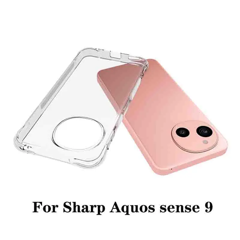 For Sharp Aquos Sense 9 Case Clear Airbag Silicone TPU Shockproof Back Cover Soft Case for Sharp Aquos Sense 9 Sense9 Phone Bags