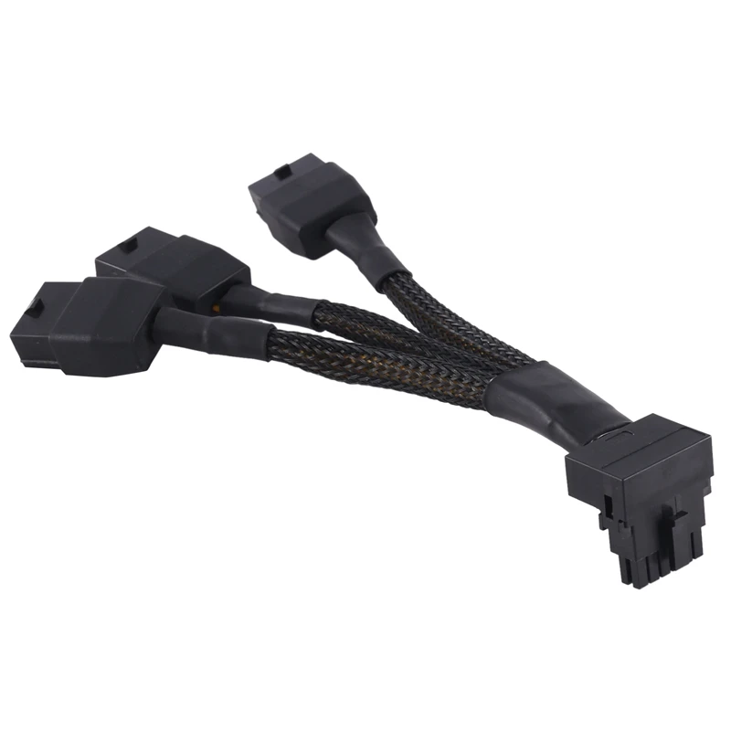 3X8pin PCI-E To 16Pin(12+4) PCI-E 5.0 12VHPWR Connector 90-Degree Elbow Cable Parts GPU RTX4090 RTX4080 Series P8X3 To 16PIN-A