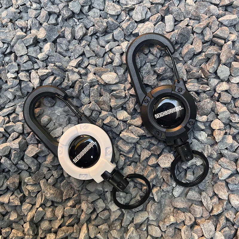Fashionable NBHD Keychain Retractable Outdoor Climbing Hook Multi-functional Military Style Functional Fashion Retro Design