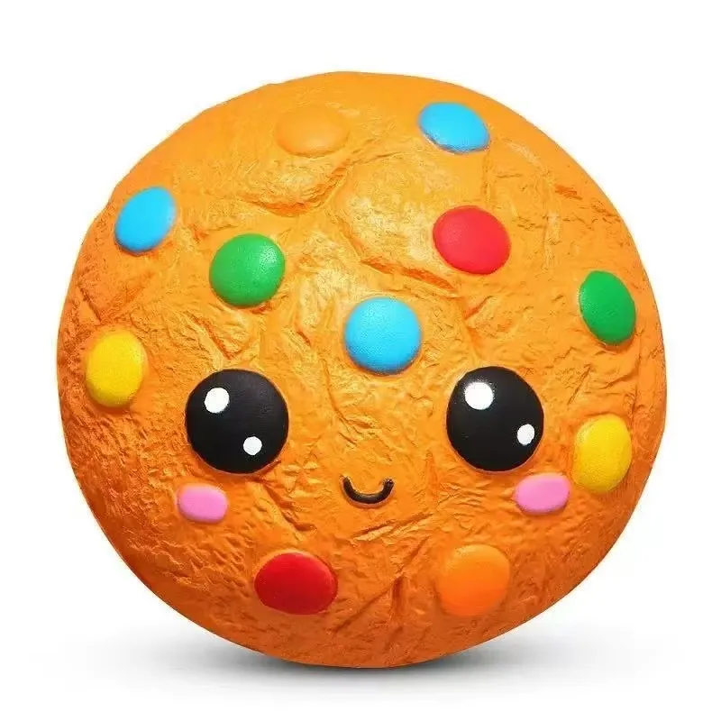Jumbo Expression Schokoladenkuchen Squishy mit Creme-Duft, langsam aufsteigendes Stressabbau-Spielzeug, PU-Simulations-Quetschspielzeug 11,5*4 CM
