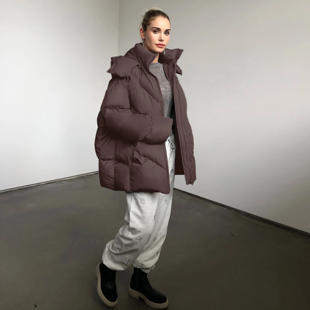 2025 Abrigo de invierno para mujer Parkas cálidas y gruesas con estilo