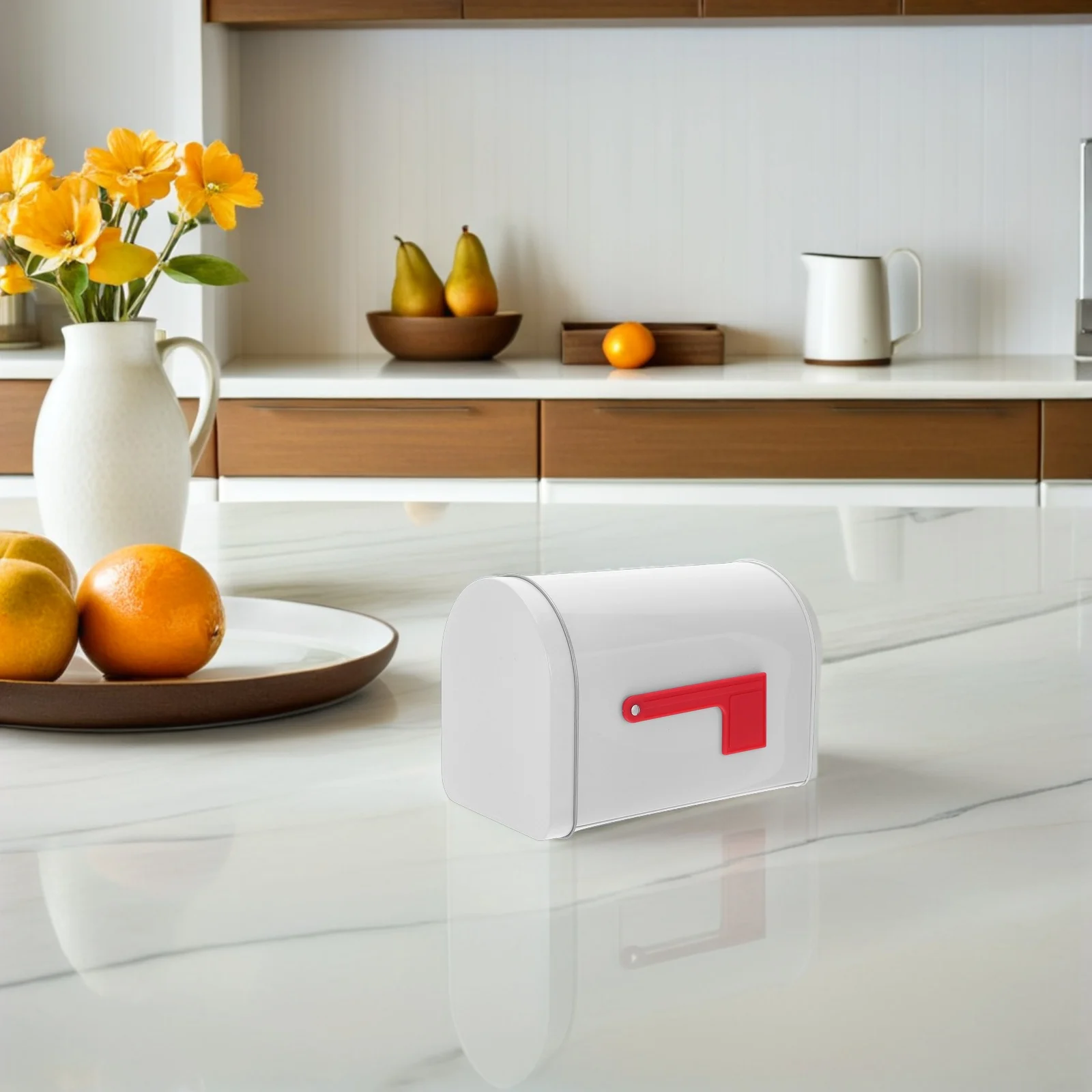 

2Pcs Tinplate Mailbox Small Decorative Metal Letter Box for Cookies Treats Storage Organizer Home Holiday Gift