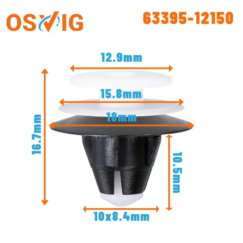 

10PCS 63395-12150 The roof fixing clips applicable to certain models of Toyota vehicles