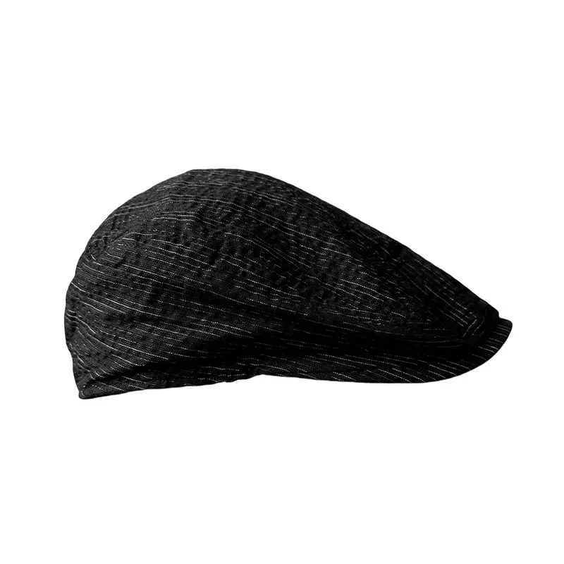 New Black Spring Summer Linen Newsboy Cap New Breathable Beret Men's Women Literary Retro Hat England Hats Male Hats 0007