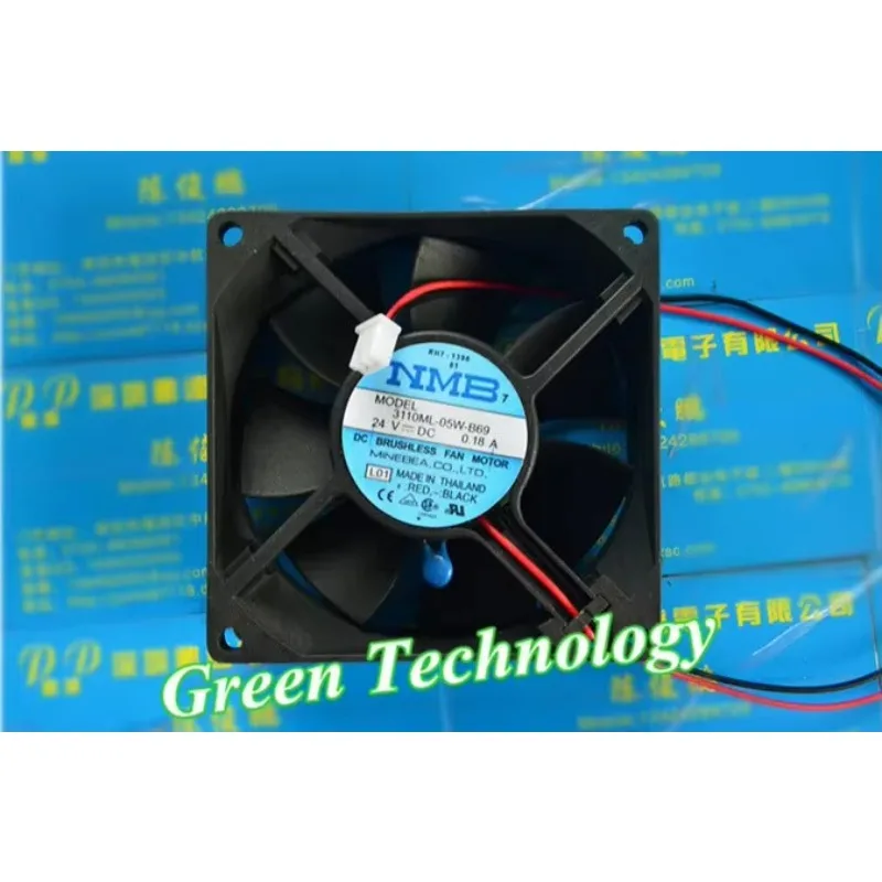 pa 3110ML-05W-B69 8025 80MM 80*80*25MM computer /server case Cooling fan 24V 0.18A with