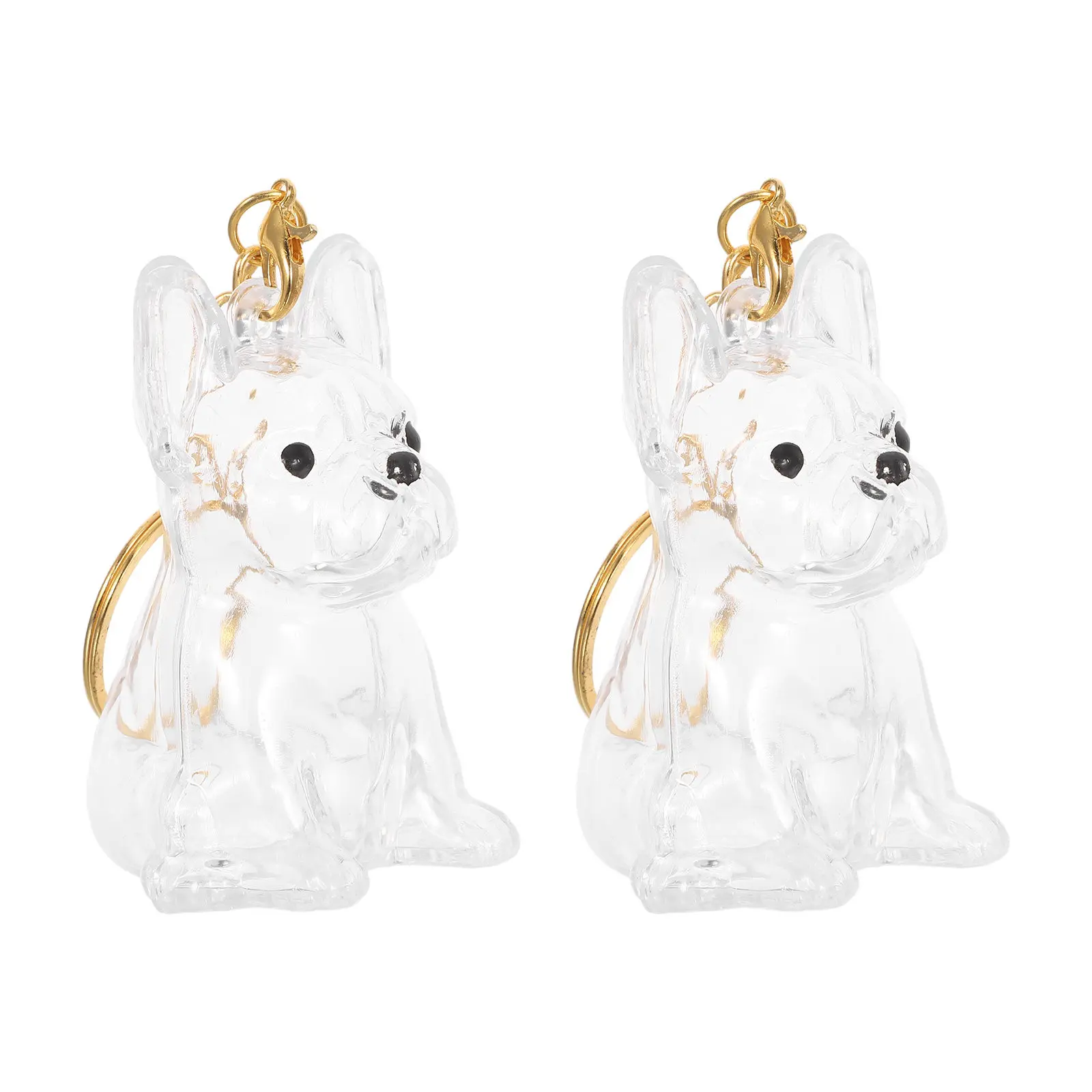 2Pcs Pet Hair Storage Keychain Transparent Memory Locket Pendant Dog Cat Memorial Keepsake Clear Capsule Box Mini Urn Travel