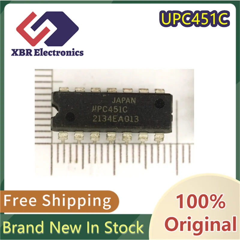 

(5/50 pieces) UPC451C PC451C UPC451 DIP-14 low power quad operational amplifier chip brand new original authentic
