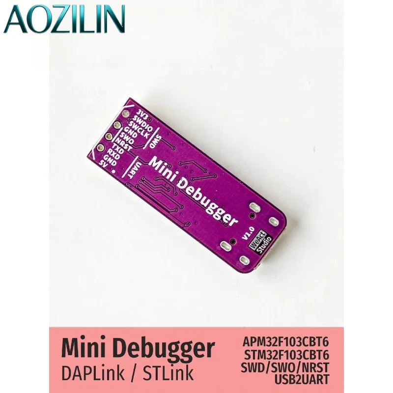 AOZILIN Universal Cortex-M Debugger With Virtual UART Serial Function For STM32 Series Chip Development Programming 10PCS