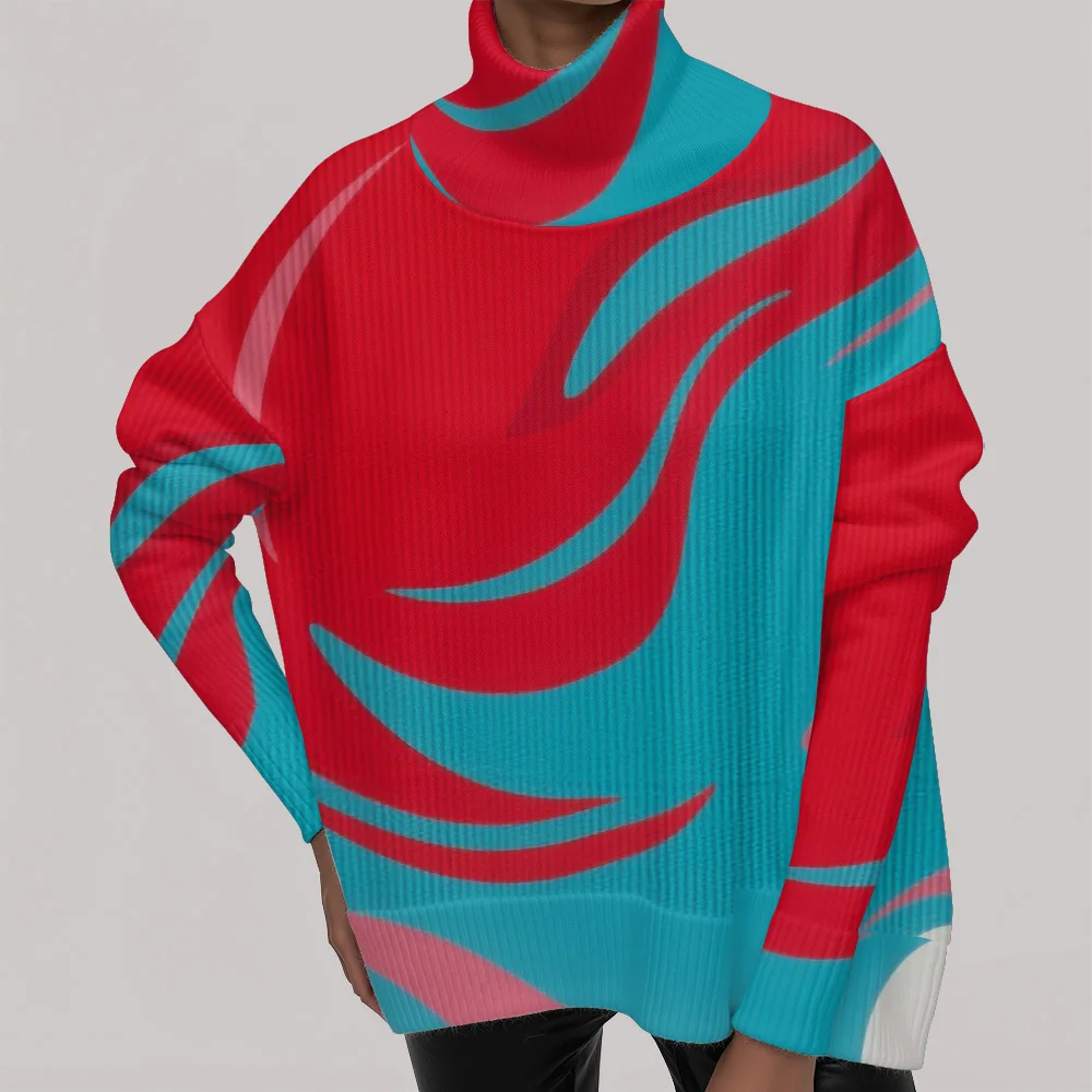 2025, Rollkragenpullover für Damen, grob gestrickt, übergroß, weich, gemütlich, Winter, langärmelig, Pullover, lässig, Streetwear, warm