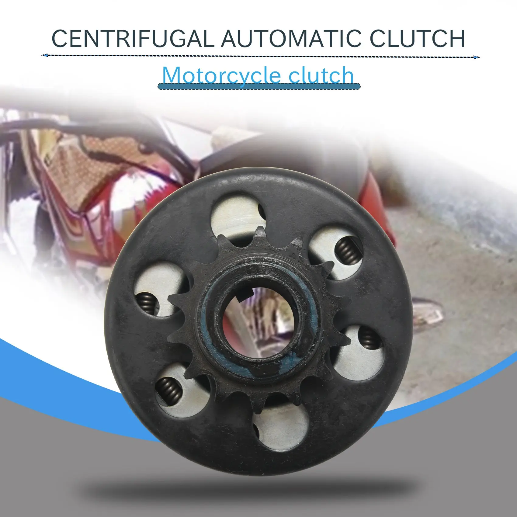 

A13Z-Motorcycle Clutch Centrifugal Clutch 40 / 41 / 420 Chain Clutch 1 Inch Bore 14 Teeth For Go Karts, Mini Bikes, Trolleys