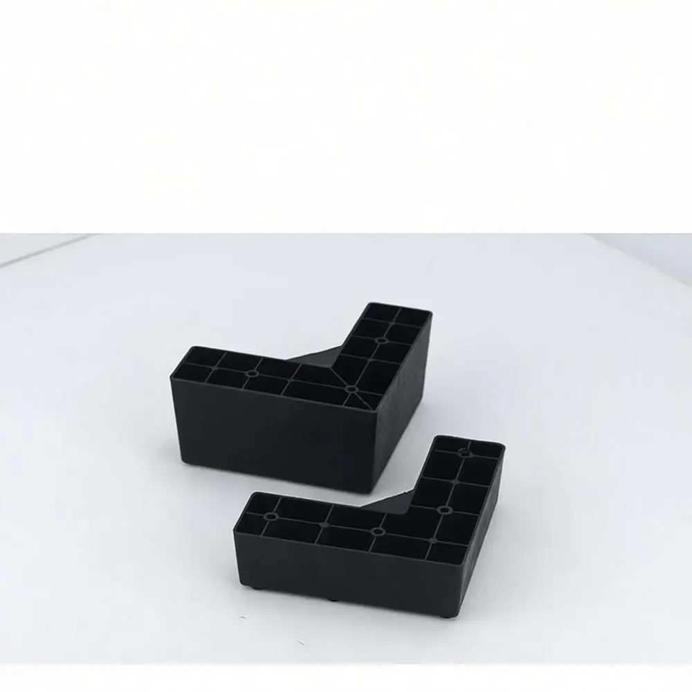 Adjustable Plastic Support Legs For Furniture Sofa Cabinet Bed Desk Replacement Feet Modern Style Black Component