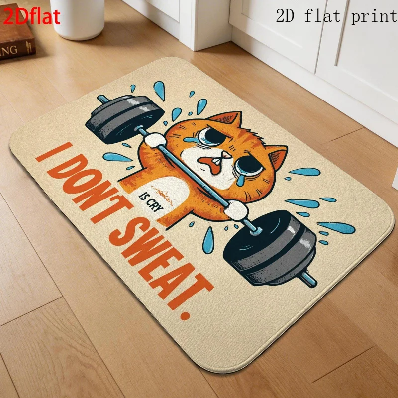Cat-Themed Floor Mat Suitable for, Bedroom, - Flannel Carpet with Kitten, Soft Indoor/Outdoor Carpet Suitable for Entryway, Balcony, for, Dirtproof Floor