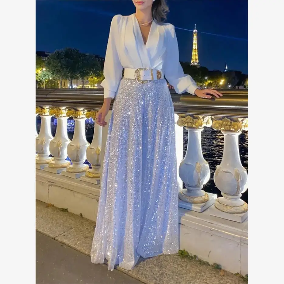 

Ele High Waist Wide Leg Pants Women's Casual Par Faion Trousers without Belt Spring Winter Office Wear Polyester