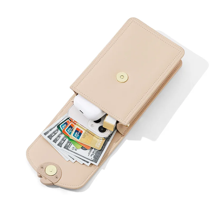 حقيبة كروس نسائية صيفية عمودية خفيفة الوزن ولطيفة من جلد البولي يوريثان، حقيبة يد عصرية للهاتف، تصميم حصري عبر الحدود