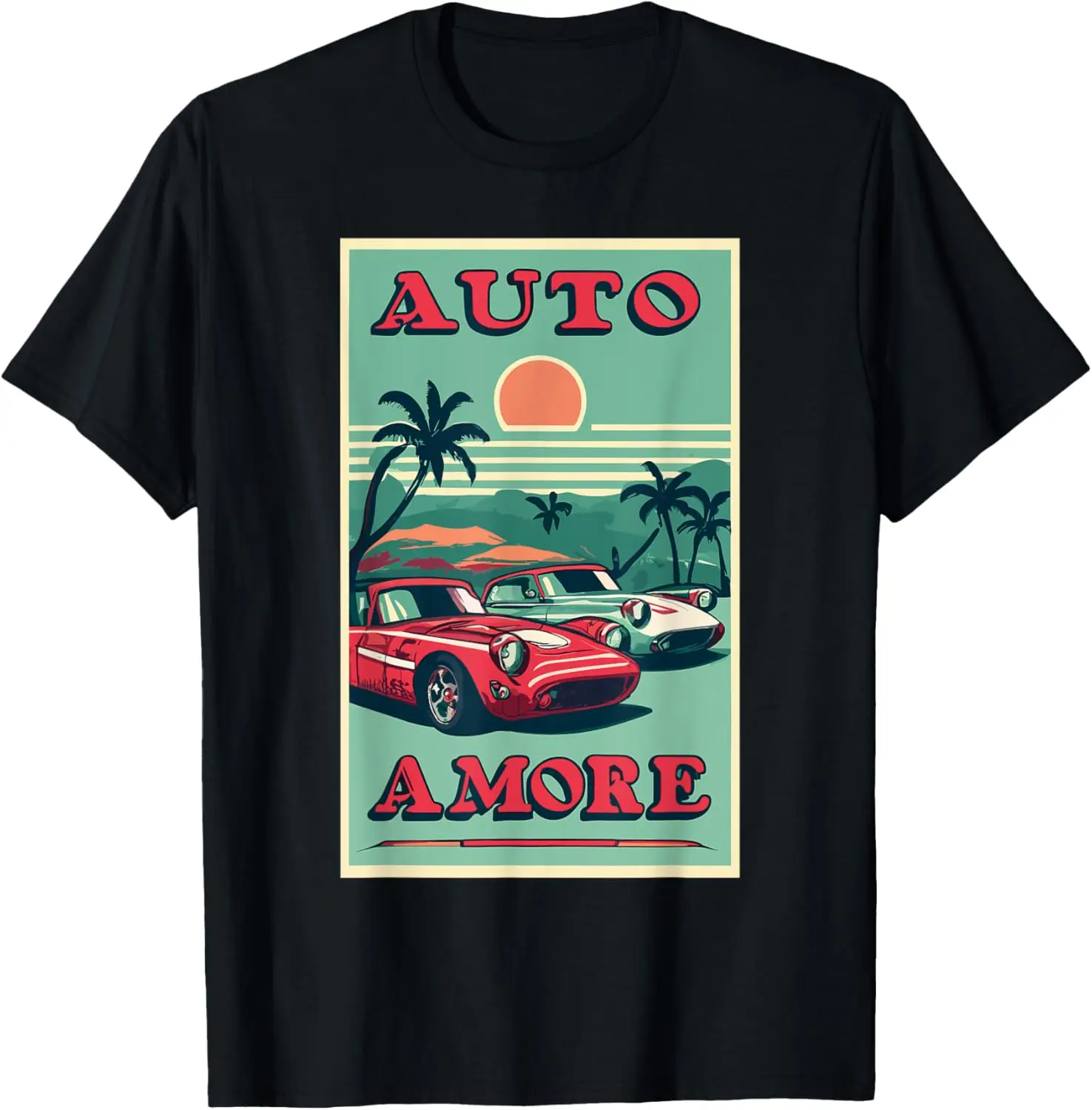 Retro Vintage Classic Cars "Auto Amore"-Automotive, Car Fans T-Shirt
