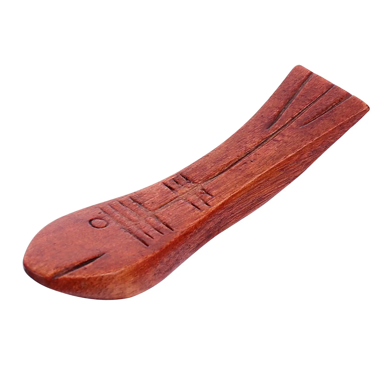 4Pcs Brown Wooden Fish Shape Chopstick Rest Rack Cutlery Holder Tableware Organizer Non Scratch Polished Surface Space Saving