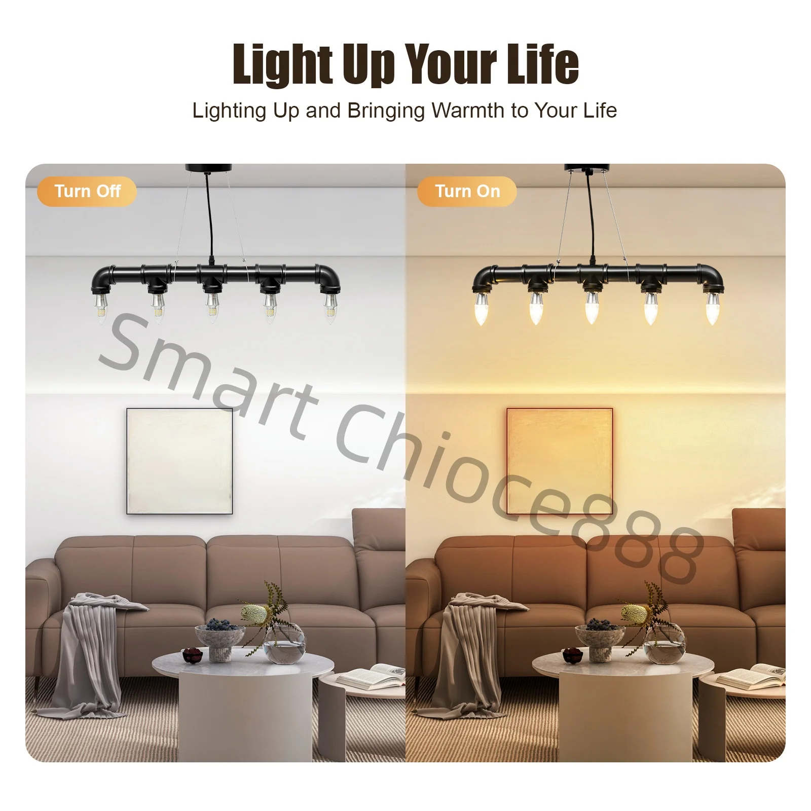 

Retro Industrial Pendant Light Water Pipe Shaped Lighting Fixture Water Pipe Shaped Pendant Lamp E26 Industrial Ceiling Lamp
