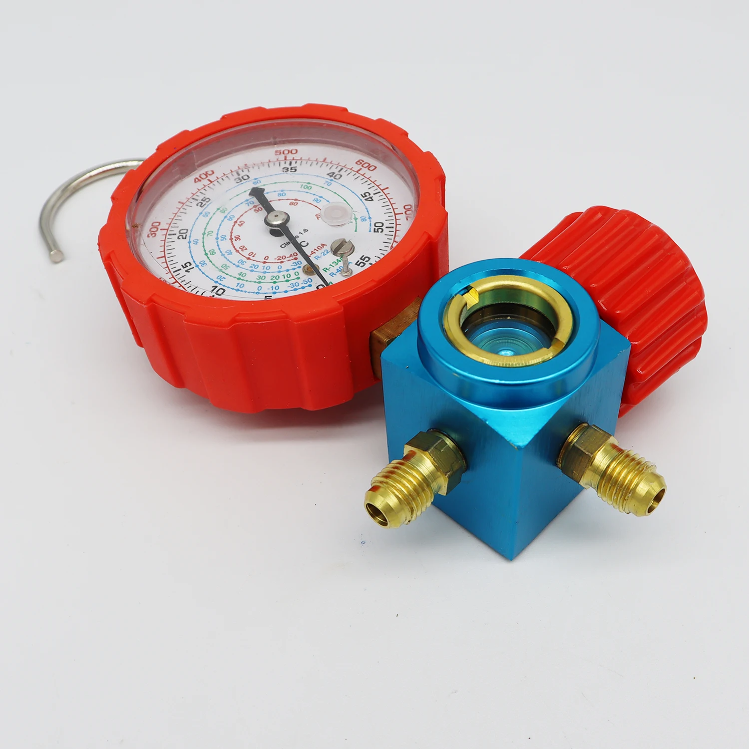 500/800PSI Refrigerant Manometer Manometer Air Condition Pressure Gauge Manometer & Valve manometro For R22 R134a R404A