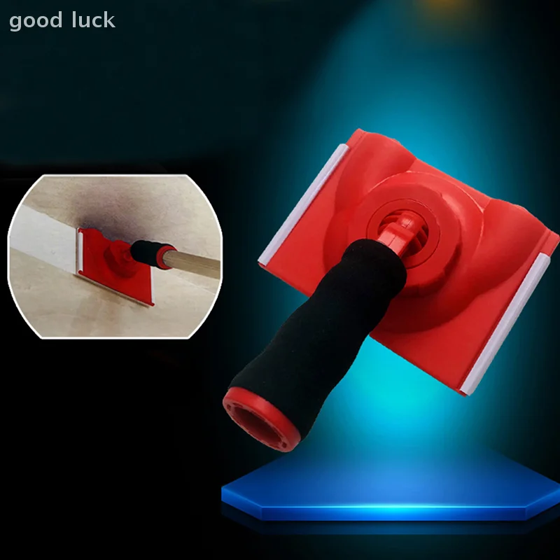 Rotating Handle Red Paint Edger Cutting In Home Interior Plastic Wall With Pad Nylon Bristles Edges Painting Corner and Edges