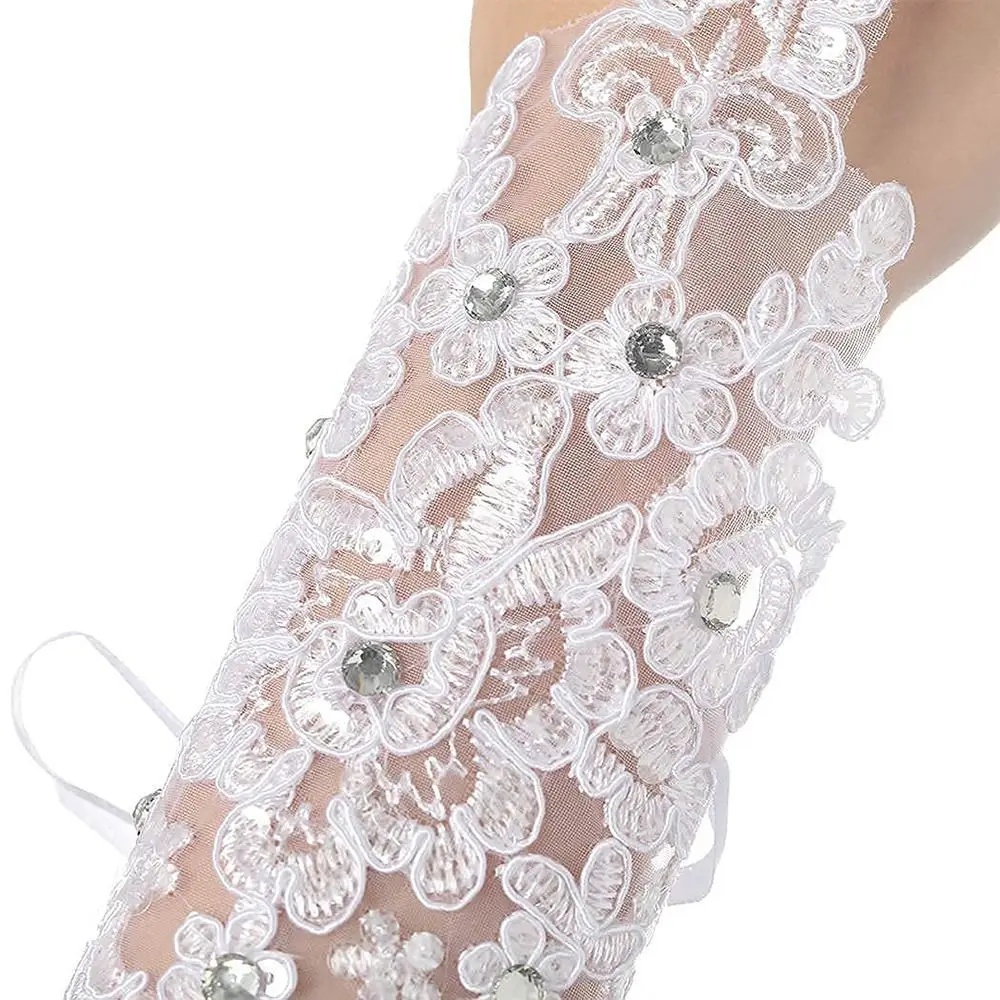 

Dress Princess Skirt Accessories Wedding Flower Girl's Gloves Princess Gloves Bridal Gloves Stage Gloves Full Finger Mittens