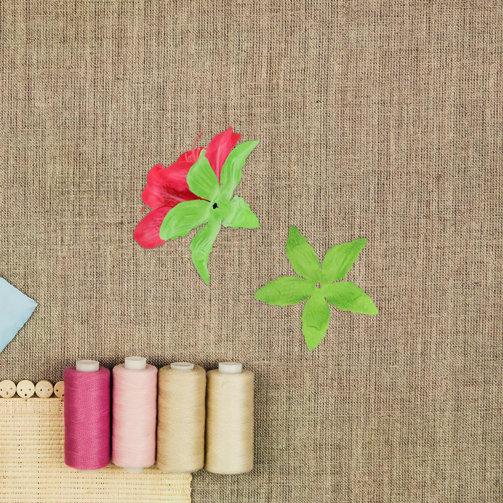 

30pcs Green Fabric Sepals For Diy Flower Arrangement Calyxes Bulk Craft Supplies Wreath Making Jewelry Decor