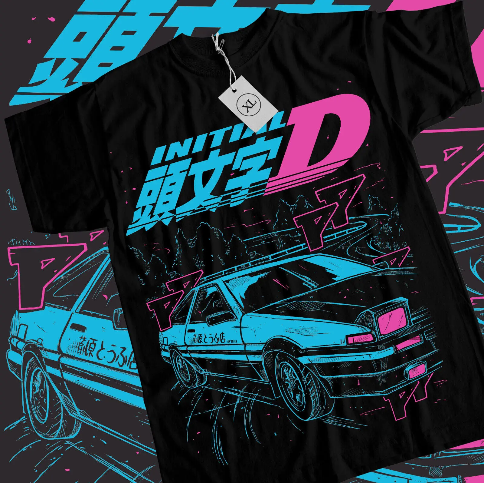 

Initial D Itsuki Fujiwara T-Shirt Anime Manga Movie Unisex Black Shirt All Size