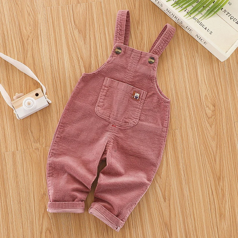 DIIMUU Kids Baby Boys Girls Overalls Casual Pants 1-4T Infants Toddler Bib Trousers Spring Fall Clothing Boy Jumper Dungarees