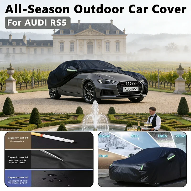 

Автомобильный чехол для AUDI RS5 — полная защита на открытом воздухе, водонепроницаемый пылезащитный термостойкий автомобильный чехол водонепроницаемый уличный